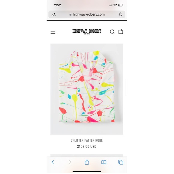 Highway Robery robe! Splatter print! - Picture 2 of 7